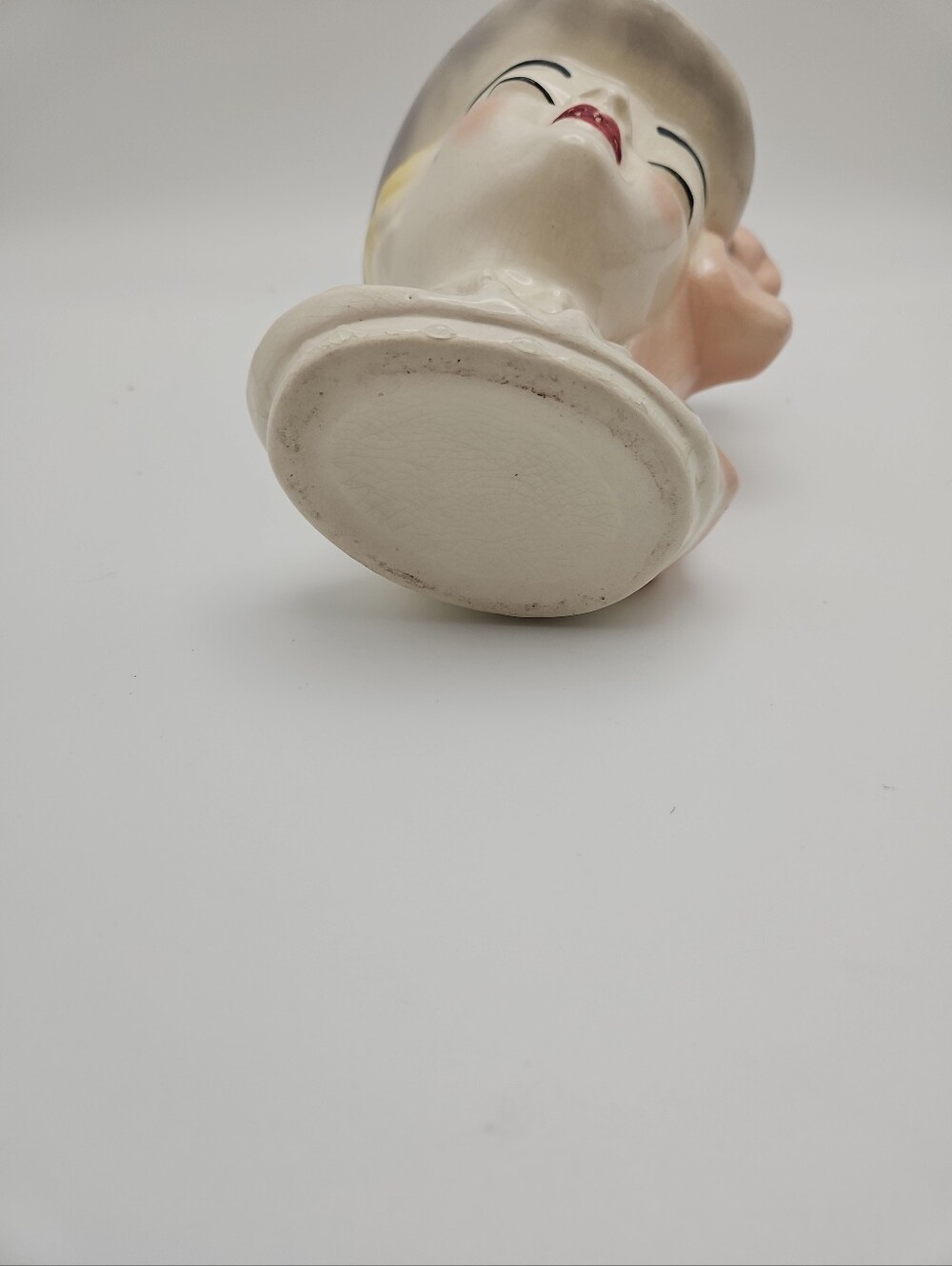 Vintage Lady Head Vase Riding Outfit Hat 6.5" Unmarked - Picture 9 of 9